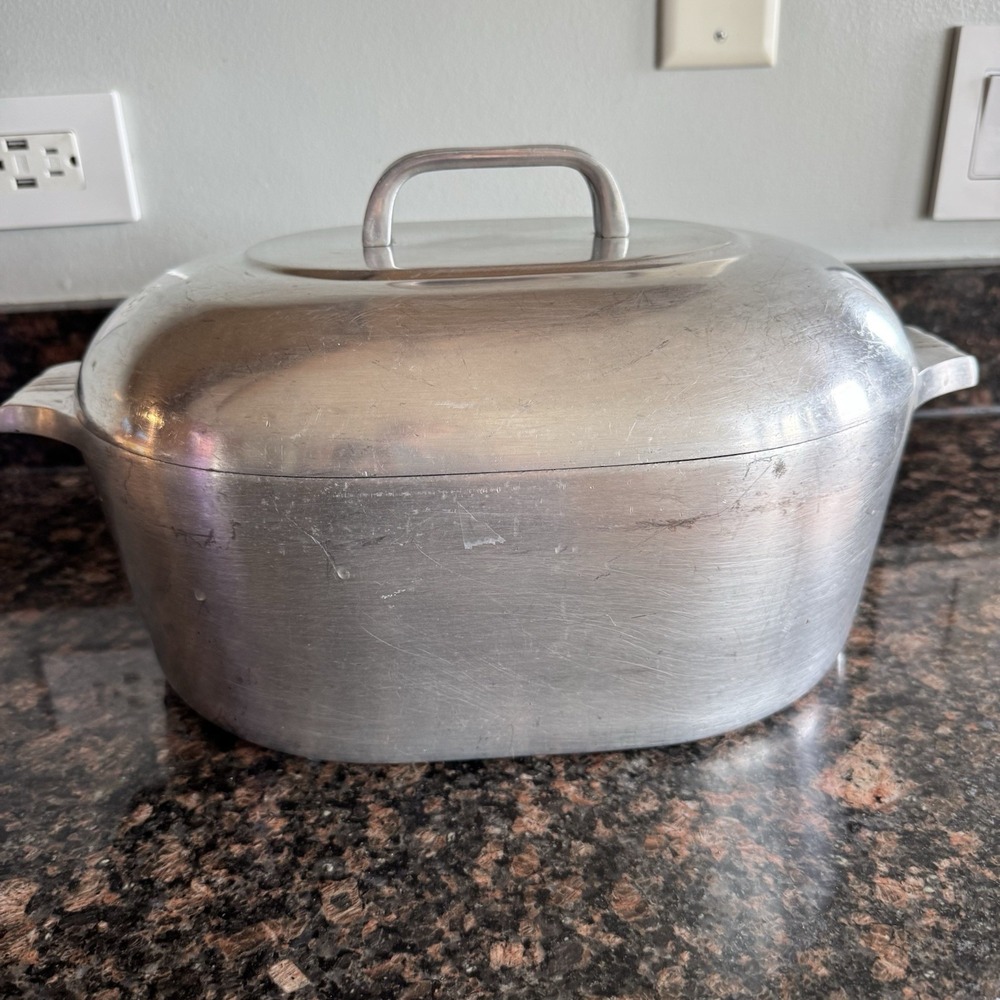 Wagner Ware Sidney-O 8 Qt Aluminum Magnalite Roaster Dutch Oven & Lid 4265-M Vtg